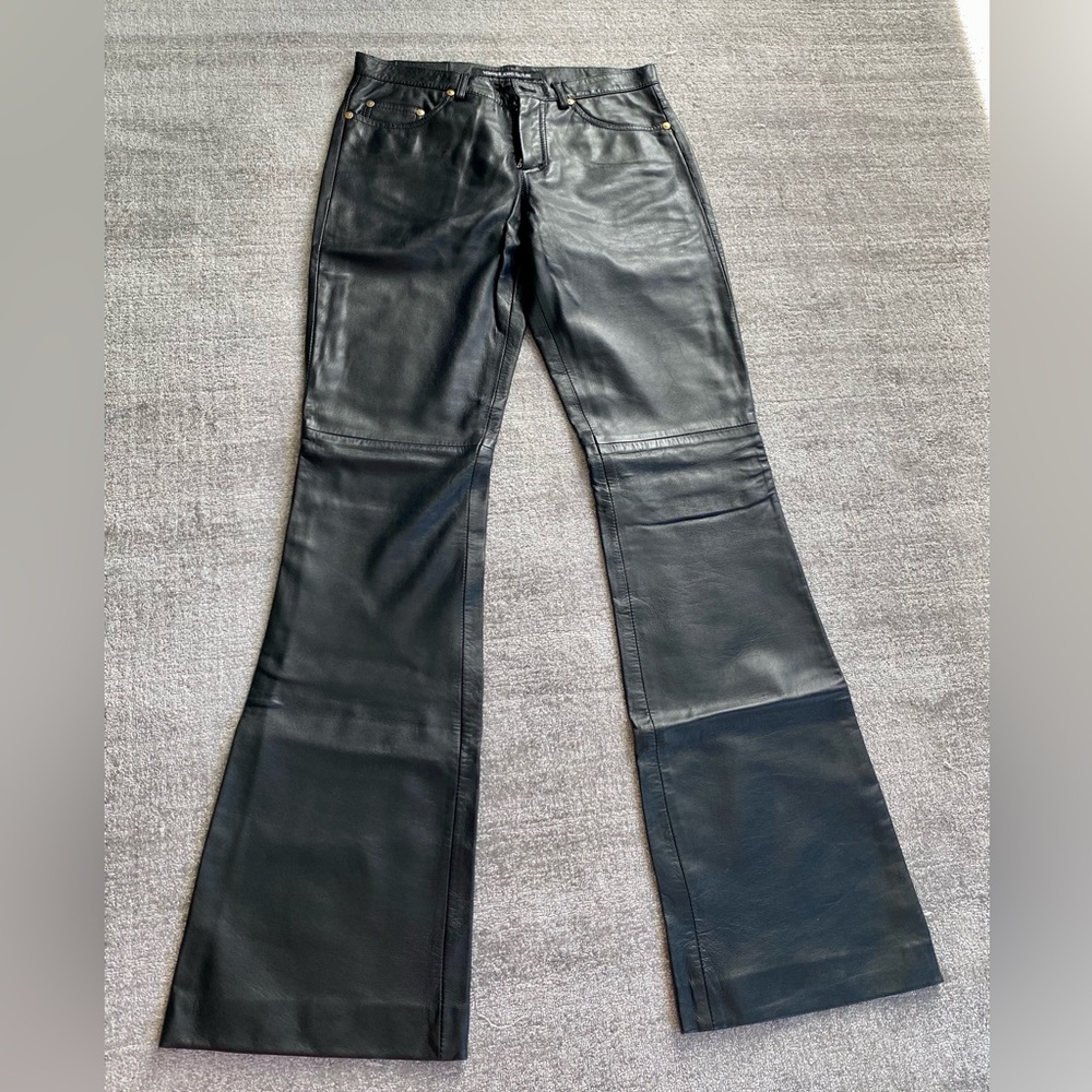 Versace Jeans Couture/Black leather pants, Size XS/S